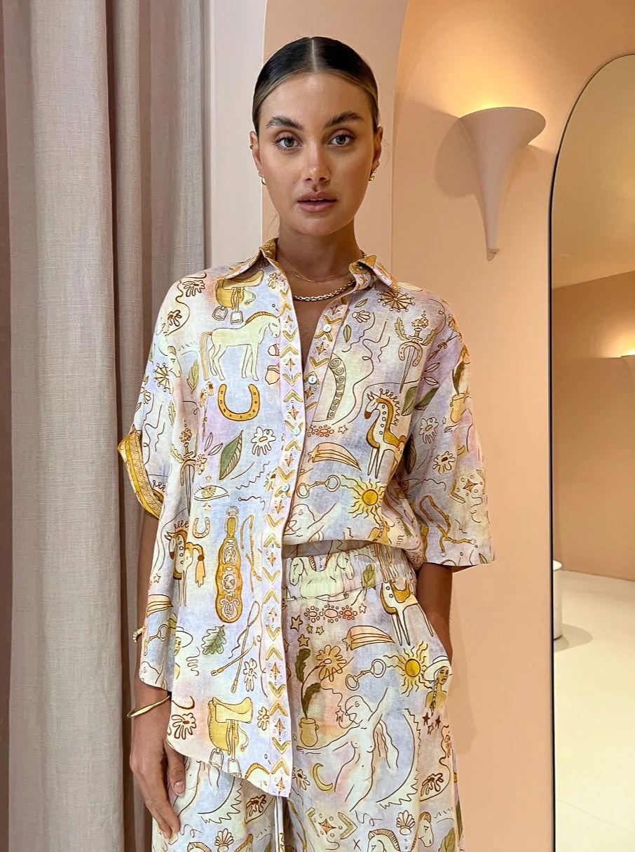 Pocket Half Sleeve Two-piece Suit