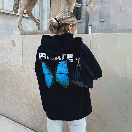 Hooded Sweater Spring Print