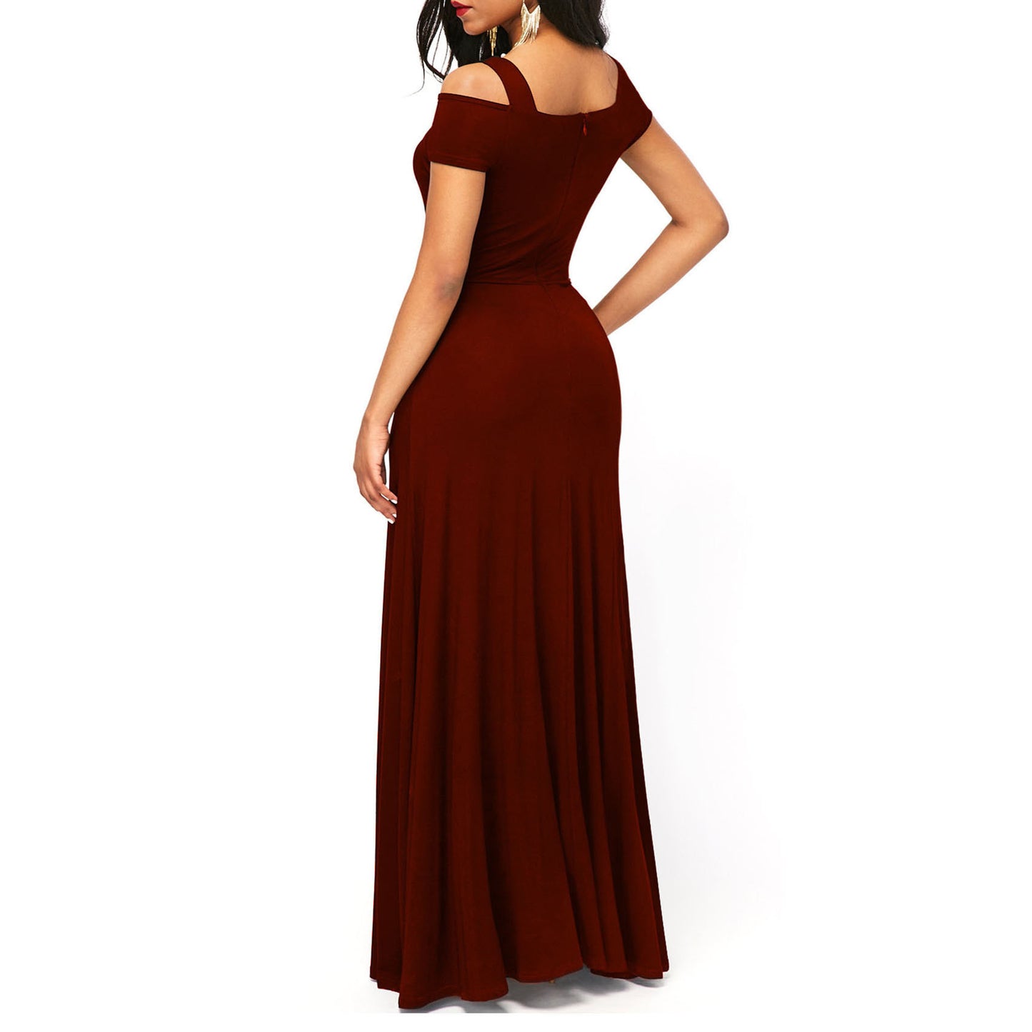V-neck Strapless Split Slim Fit Gown
