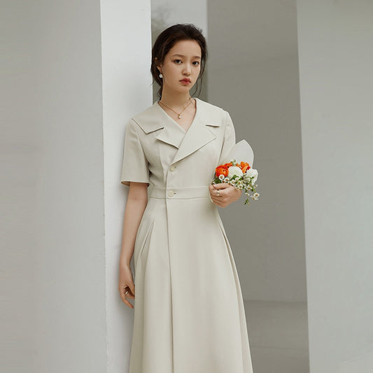 Professional Hepburn Style Skirt Suit