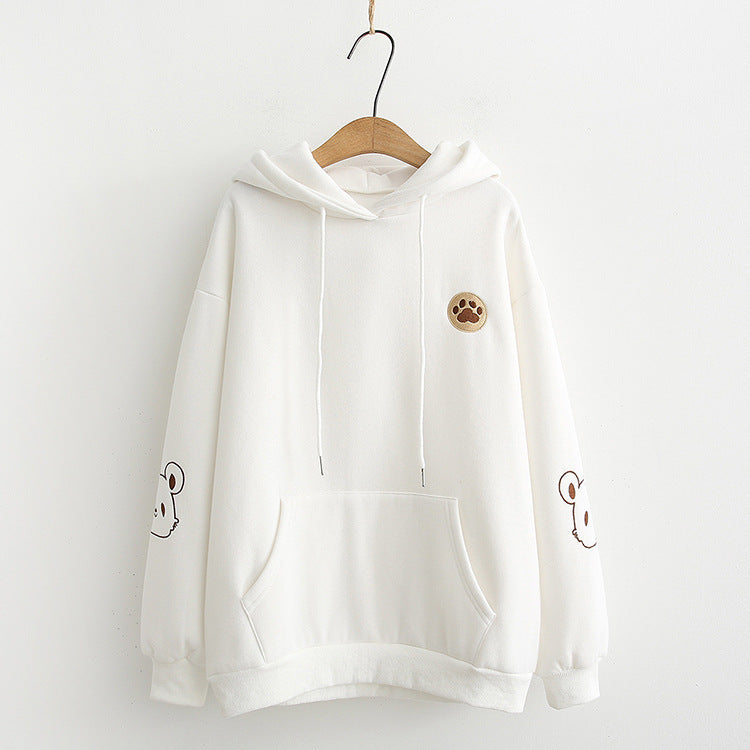 Bear paw hooded sweater